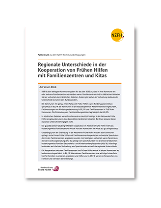 Cover Faktenblatt Regionale Unterschiede Kooperationen mit Familienzentren und Kitas