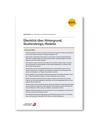 Cover Faktenblatt 1 zur Evaluation Willkommensbesuche