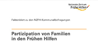Ausschnitt Titelbild Publikation Faktenblatt Partizipation von Familien in den Frühen Hilfen