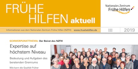 Ausschnitt aus dem Titelbild der Ausgabe 03/2019 Frühe Hilfen aktuell