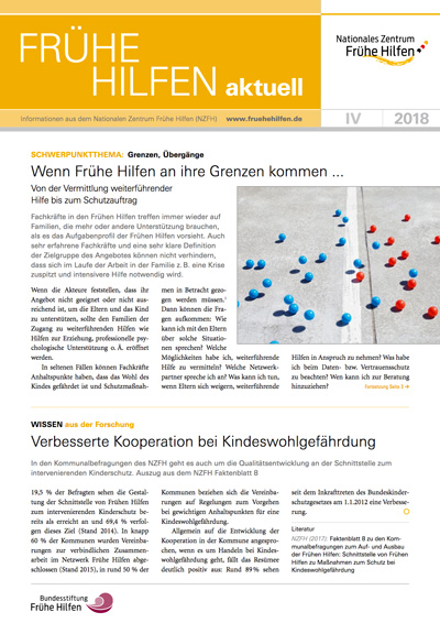 Titelbild: Frühe Hilfen aktuell 04/2018