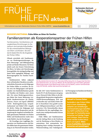 Titelbild Frühe Hilfen aktuell Ausgabe 03/2020