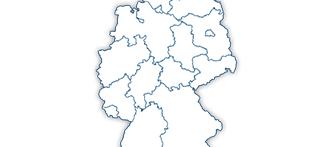Landkarte Deutschland mit Bundesländern