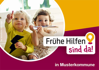 Infoplakat mit zwei Kleinkindern