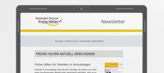 Bildschirm mit Newsletter