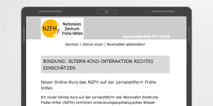 Ausschnitt Newsletter auf Tablet