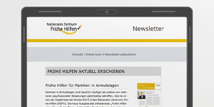 Ausschnitt Newsletter auf Tablet