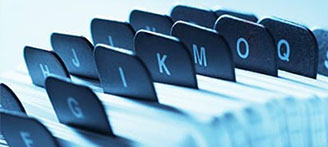 Datenblattreiter mit Buchstaben