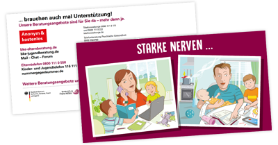 Postkarte "Starke Nerven ... brauchen auch mal Unterstützung!"