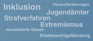 Illustration Wortwolke mit Begriffen zum Fachgespraech