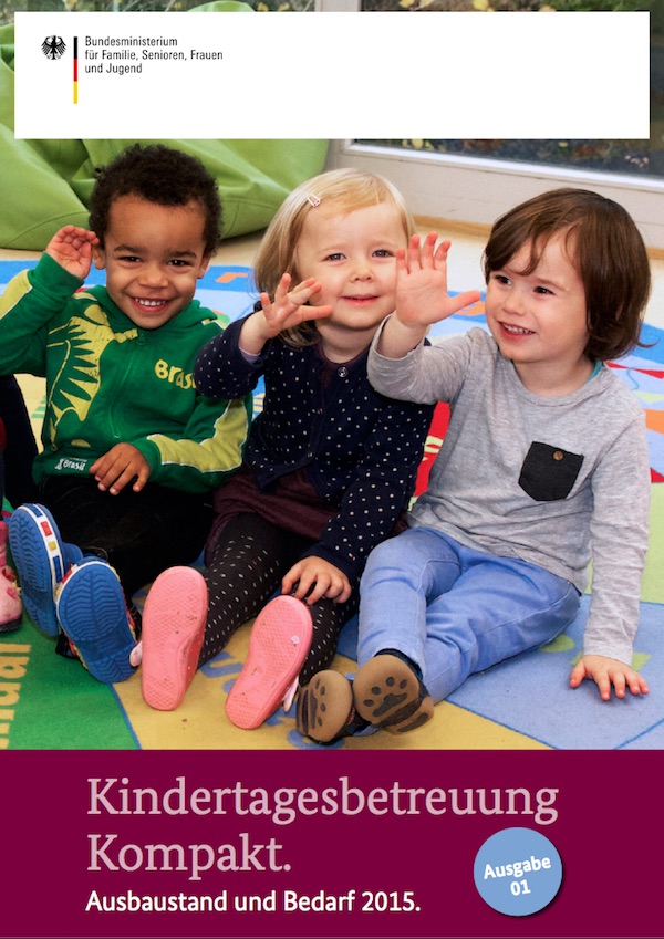 Cover: Kindertagesbetreuung Kompakt – Ausbaustand und Bedarf 2015/Ausgabe 01