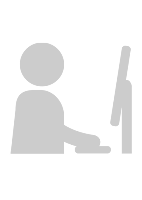 Icon mit Person, die vor einem Bildschirm sitzt