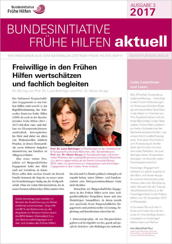 Cover: Bundesinitiative Frühe Hilfen aktuell 03 2017