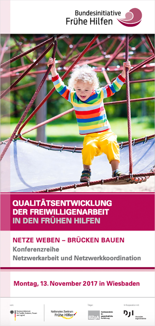 Cover: Konferenz Qualitätsentwicklung in der Freiwilligenarbeit in den Frühen Hilfen