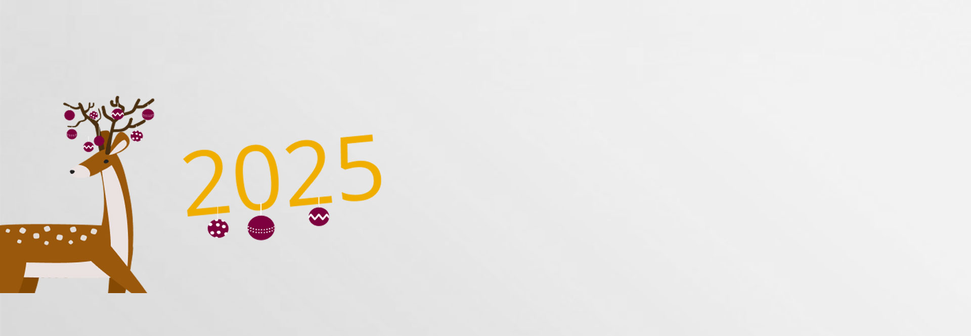 Jahresrückblick 2025 Illustration Rentier und Schriftzug 2025