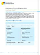 Titelbild - Wahrnehmungsbogen für den Kinderschutz. Ergänzende Formulare zu Modul 3, Verlauf der Betreuung, der Dokumentationsvorlage Frühe Hilfen