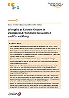 Titelbild - Faktenblatt 3: Gesundheit und Entwicklung von kleinen Kindern in Deutschland