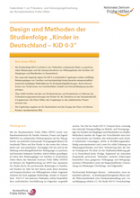 Titelbild - Faktenblatt 1: Design und Methoden der Studienfolge "Kinder in Deutschland – KiD 0-3 (2012-2016)