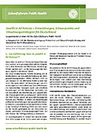 Titelbild - Health in All Policies – Entwicklungen, Schwerpunkte und Umsetzungsstrategien für Deutschland
