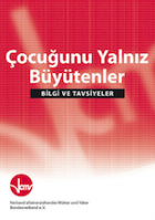 Titelbild - "Alleinerziehend - Tipps und Informationen" - in türkischer Sprache