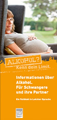 Titelbild - Thema Alkohol: Für Schwangere und ihre Partner. In Leichter Sprache